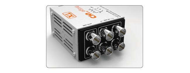 受信機から送信機へ3G-SDI 2系統伝送