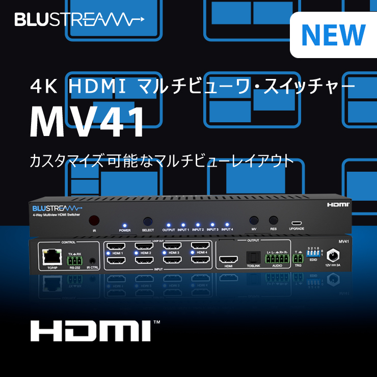 4K HDMIマルチビューワ・スイッチャー