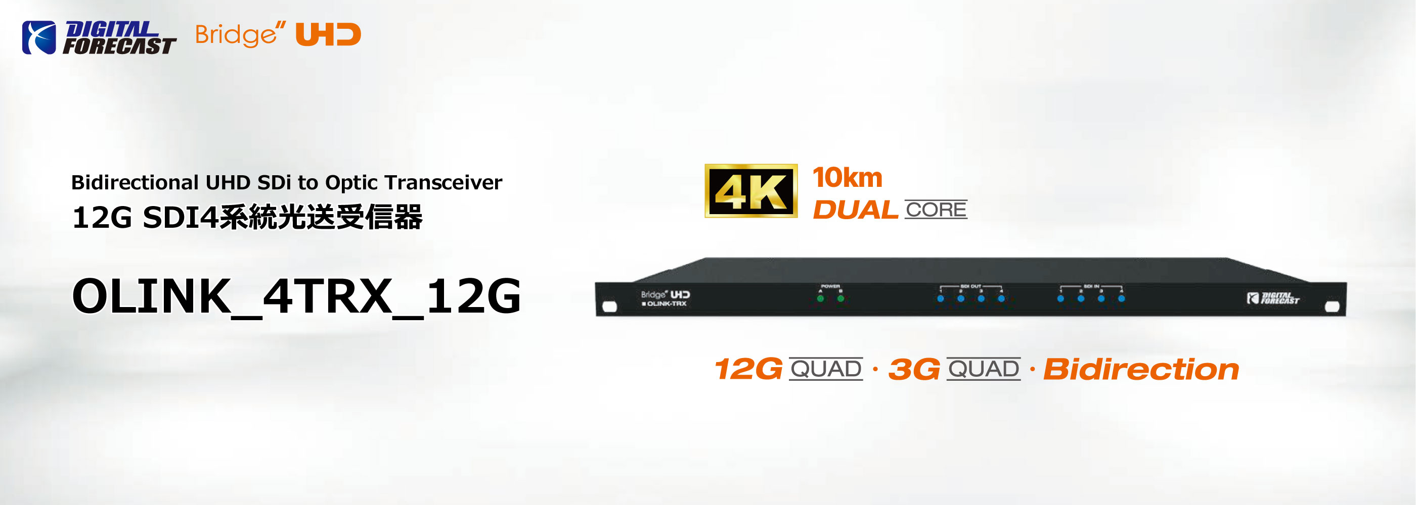 12G-SDI 4系統光送受信器